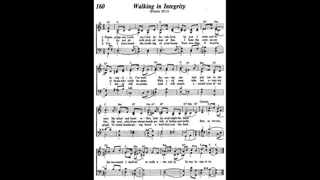 Walking in Integrity (Song 160 from Sing Praises to Jehovah)