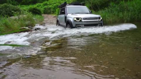 Light self driving camping in summer, listening to the sound of water flow at the river valley, enjo