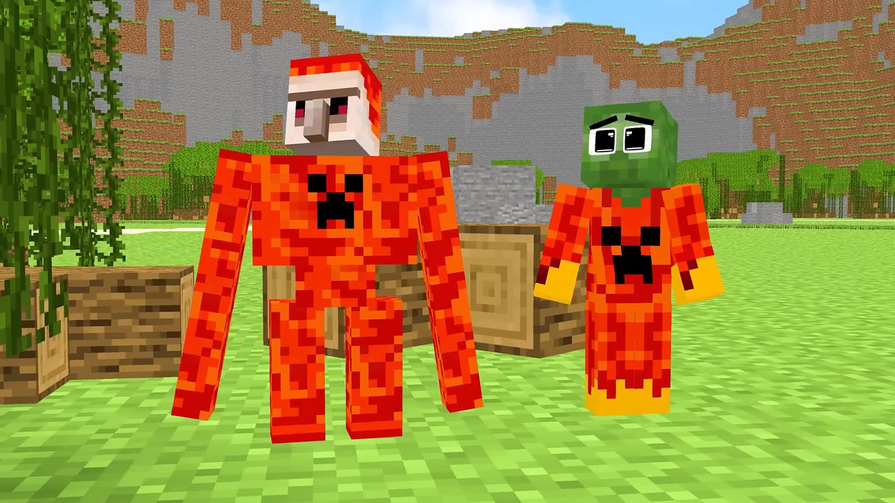 Monster School Fire Prince Zombie and Brave Baby Dinosaur - Sad Story - Minecraft Animation