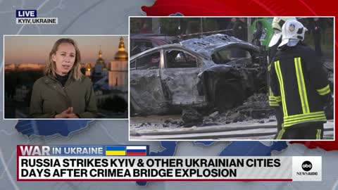 RUSSIA STRIKES KYIV & OTHER UKRAINIAN CITIES DAYS AFTER CRIMEA BRIDGE EXPLOSION