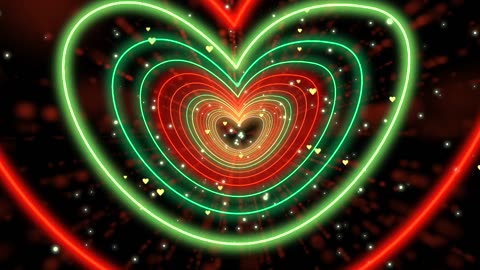 259. Love Heart💚❤️Animation Video Neon Heart Heart Bd #relaxing