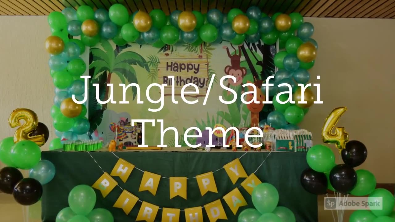 Jungle and Safari Themed Birthday Decoration