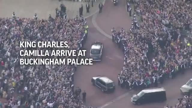 King Charles, Camilla arrive at Buckingham Palace