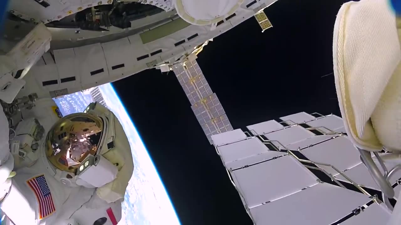 Astronauts accidentally lose a shield in space