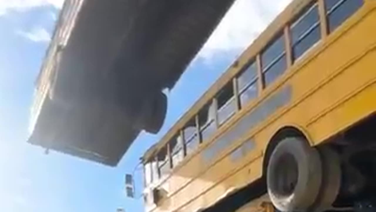 How Many School Buses Can We Stack #mr beast #bus chalinge #mr beast video