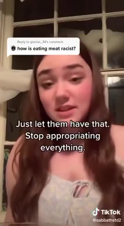 IF YOU EAT MEAT YOU ARE A RACIST - I AM A LIL CONFUSED
