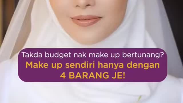 Make Up Tunang Budget Menggunakan 4 Barang Jer?? | HAUS Cosmetics