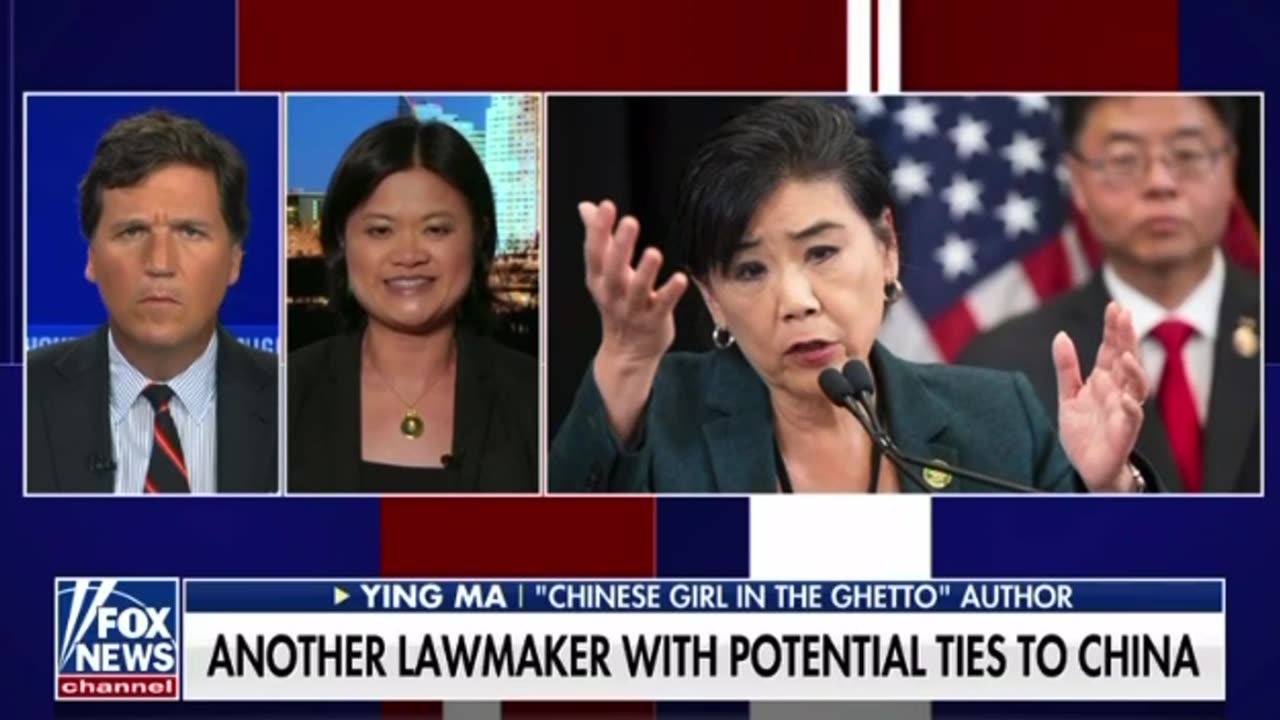 Tucker: she’s a shill for China obviously and she’s hiding it