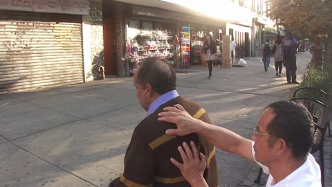 Luodong Massages Man In Striped Collared Shirt