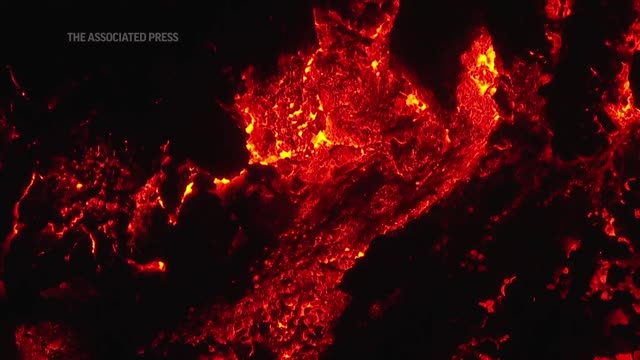 Close-up view of lava from Hawaii Mauna Loa volcano