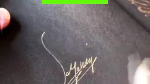 Special signature with the letter M