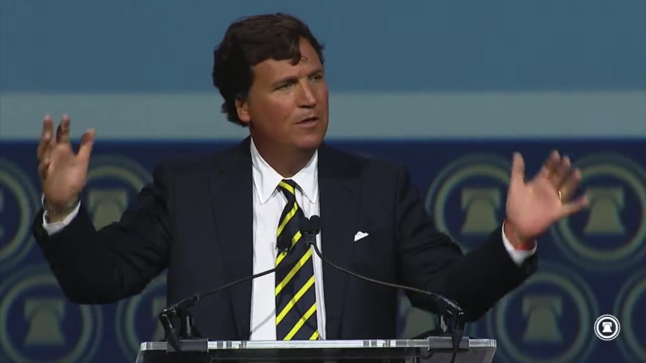 Tucker Carlson’s speech over the weekend was powerful. Too powerful apparently.
