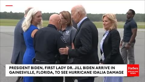 : President Biden, First Lady Dr. Jill Biden Arrive In Florida, To See Idalia Damage