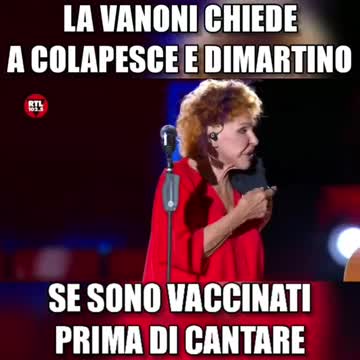 La Vanoni chiede a Colapesce e De Martino se sono vaccinati prima di cantare..