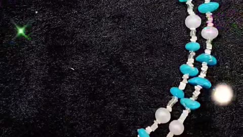 GN-20241206-01 Healing double necklace pearl turquoise natural S925 silver women's jewelry best-sell