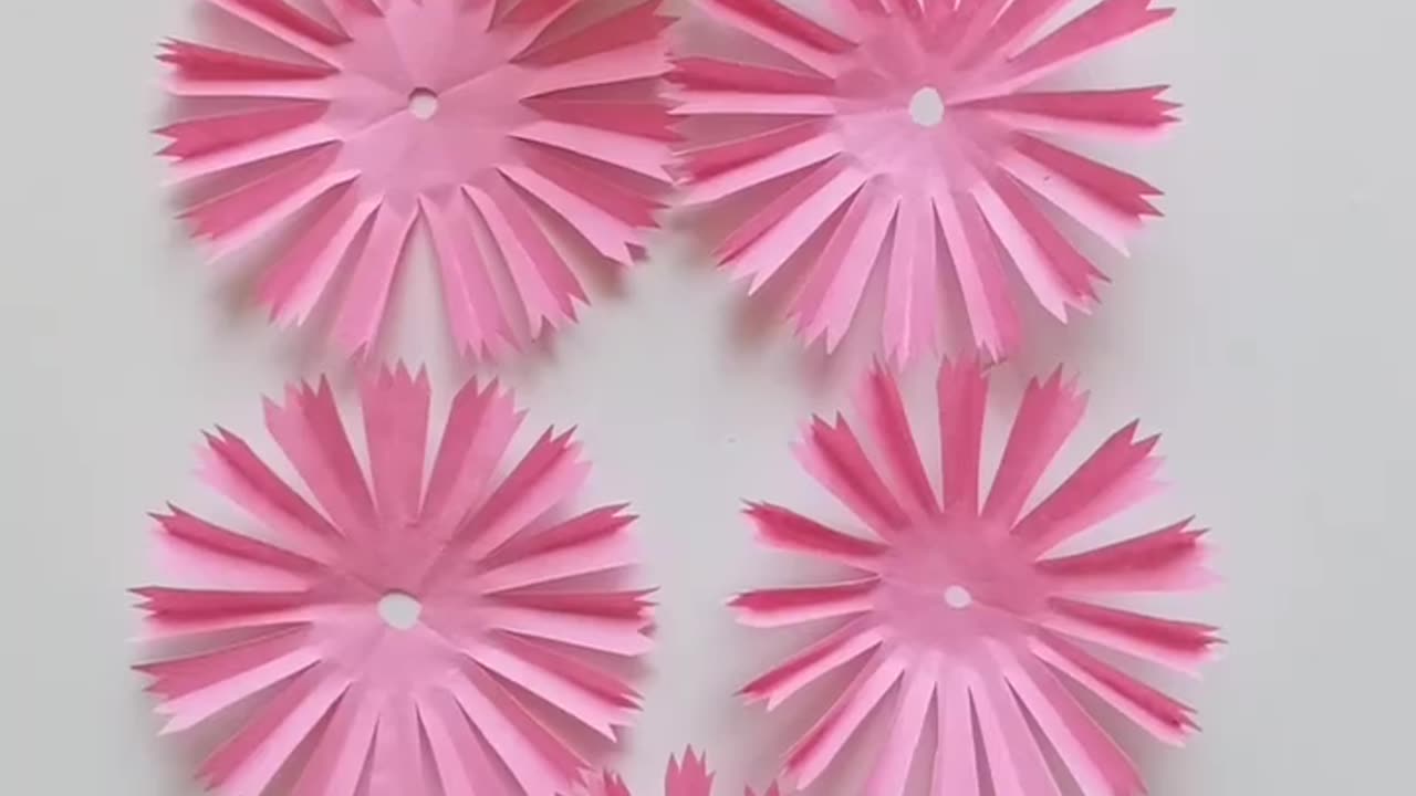 Home making paper flower 🌹