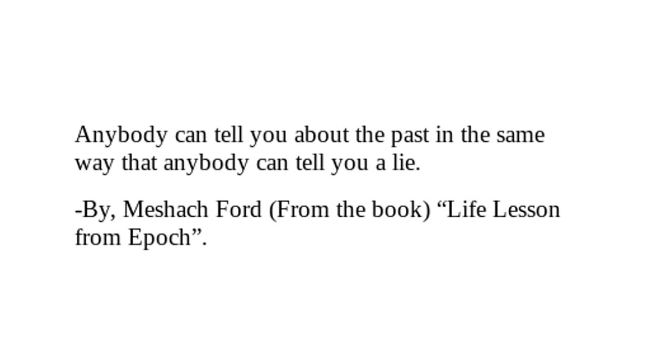 "Life Lesson from Epoch" - Checkout Description