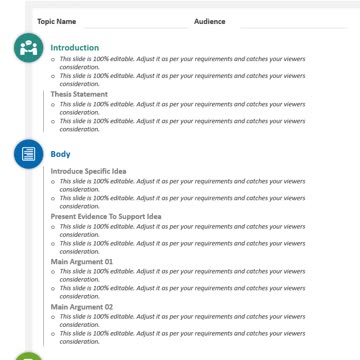 One Pager Thesis Statement PowerPoint Slide