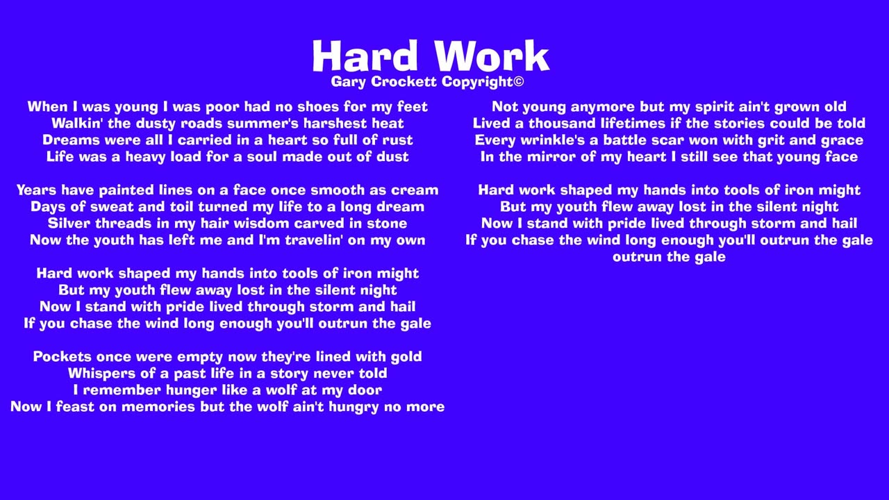 Hard Work Song