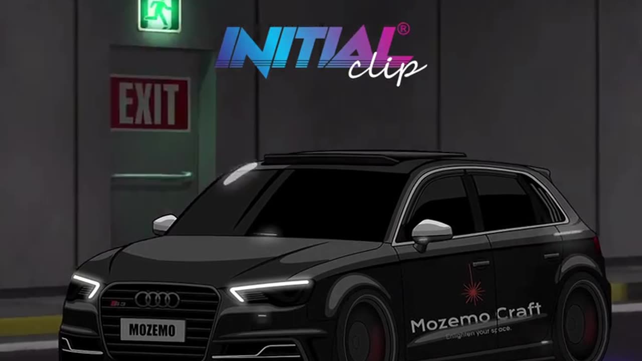 Initial D concept animation made on the Modded Audi S3 8V 🖤💥