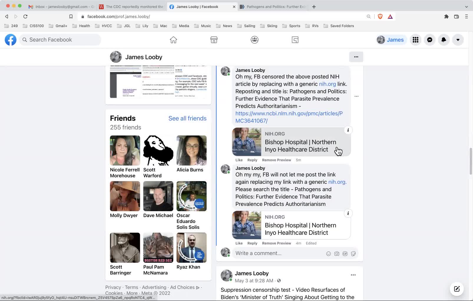 New Facebook Censorship Method -> editing links to misdirect