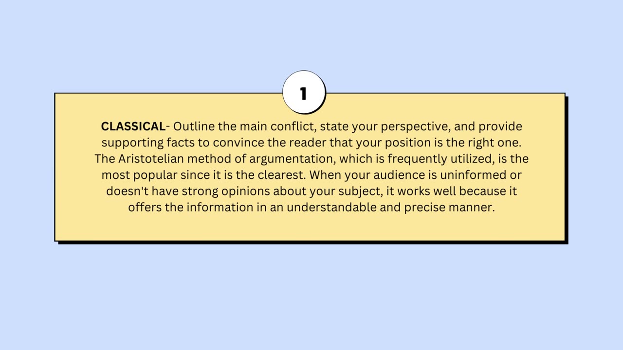 Types of arguments that can be presented in an essay
