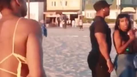 Chrisean Rock Gets into a Risky Argument with a SuperMa'am at the Beach