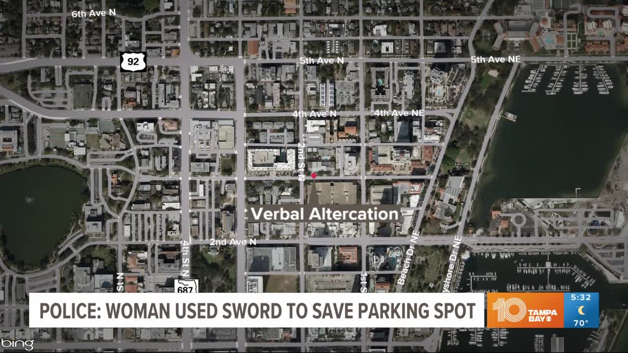 Florida woman used sword to 'defend' parking spot: police