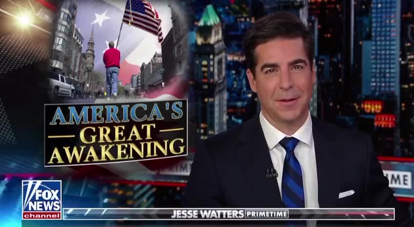 Jesse Watters opened his show tonight with an entire segment talking about the Great Awakening.