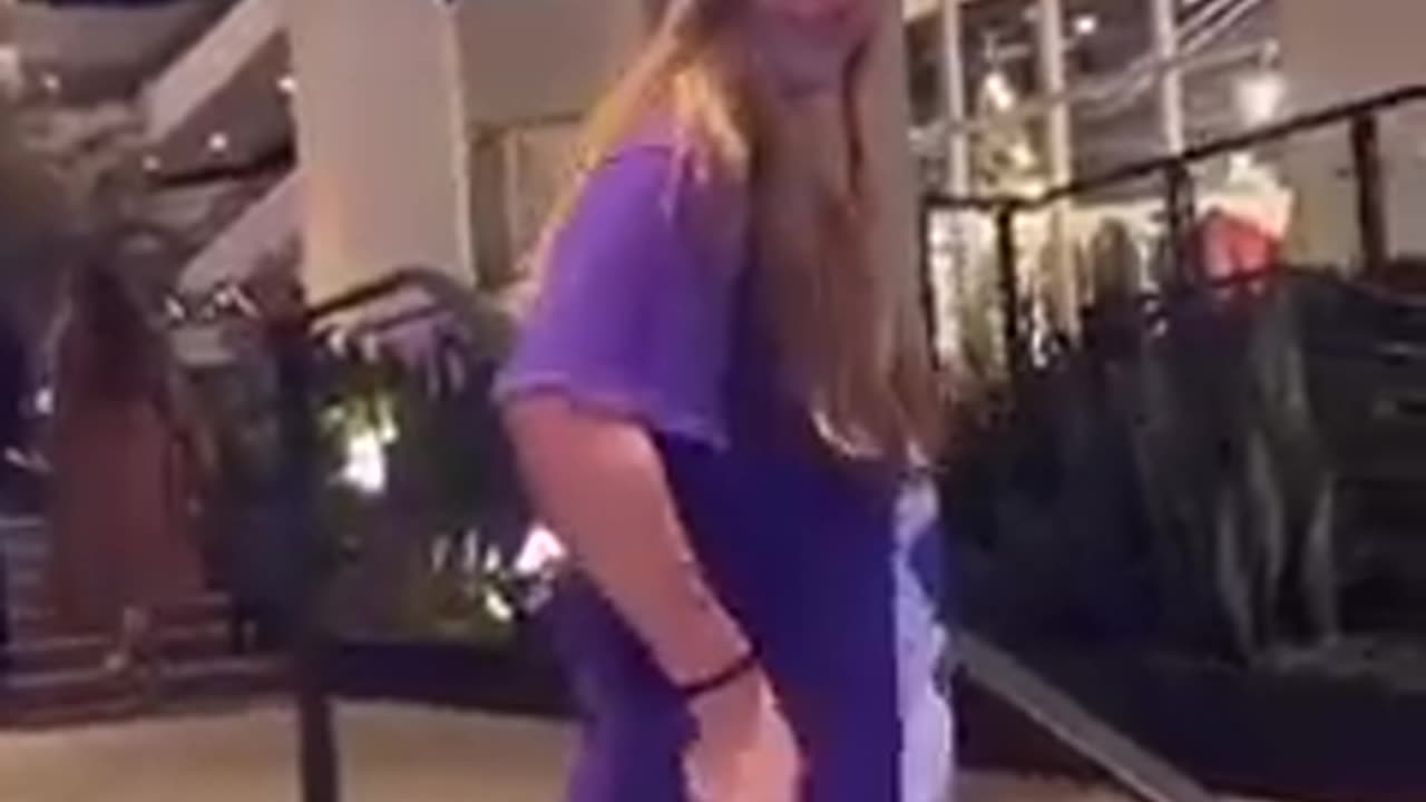 Girl put off her underware at public place