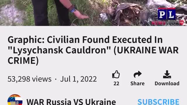 Ukraine Forces execute civilian WARNING GRAPHIC MATERIAL