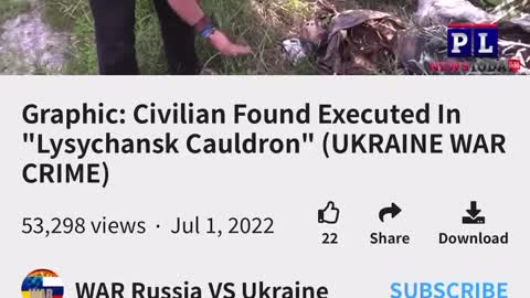 Ukraine Forces execute civilian WARNING GRAPHIC MATERIAL