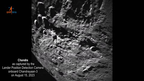 MOON SURFACE CAPTURED BY CHANDRAYAAN 3 ISRO