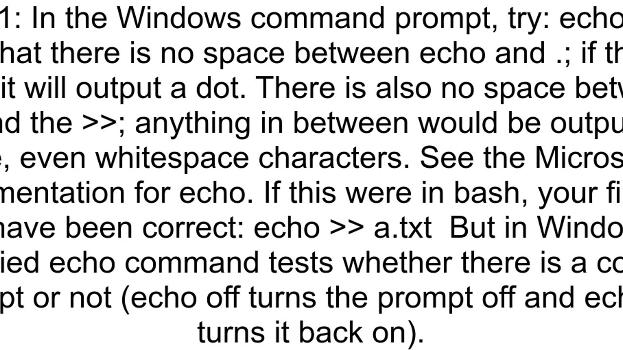 How to append an empty line in a text file using the command line