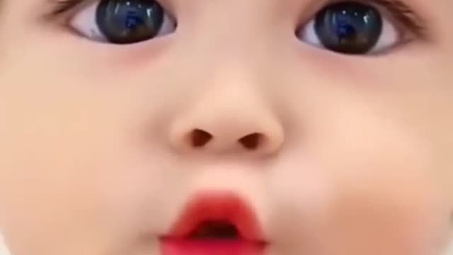 Cute baby eat food