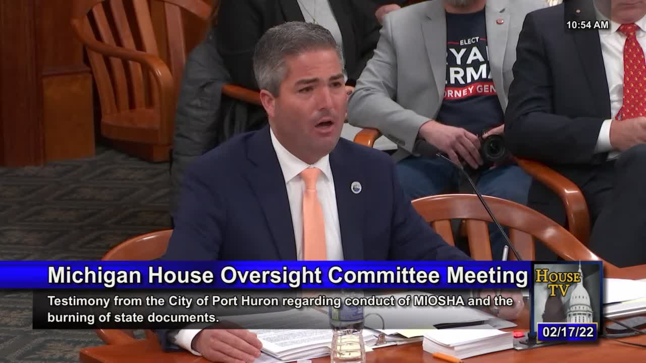 MIOSHA Burning of Documents - Michigan House Oversight Committee