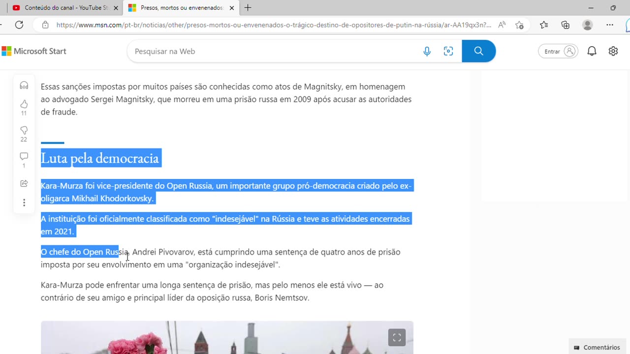Presos, mortos ou envenenados o trágico destino de opositores de Putin na Rússia
