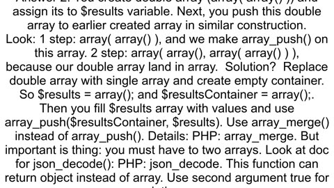 Append rows of a 2d array to another 2d arrays with array_push