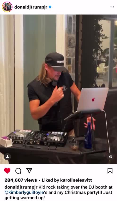 KID ROCK @ DON JR CHRISTMAS PARTY 🎉🥳