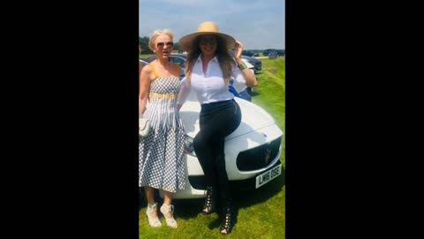 Carol Vorderman in the Sun by Car - Busty Style