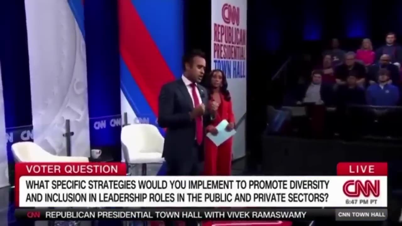 Vivek ramaswamy gives PERFECT Answer to Diversity Question At CNN Town Hall