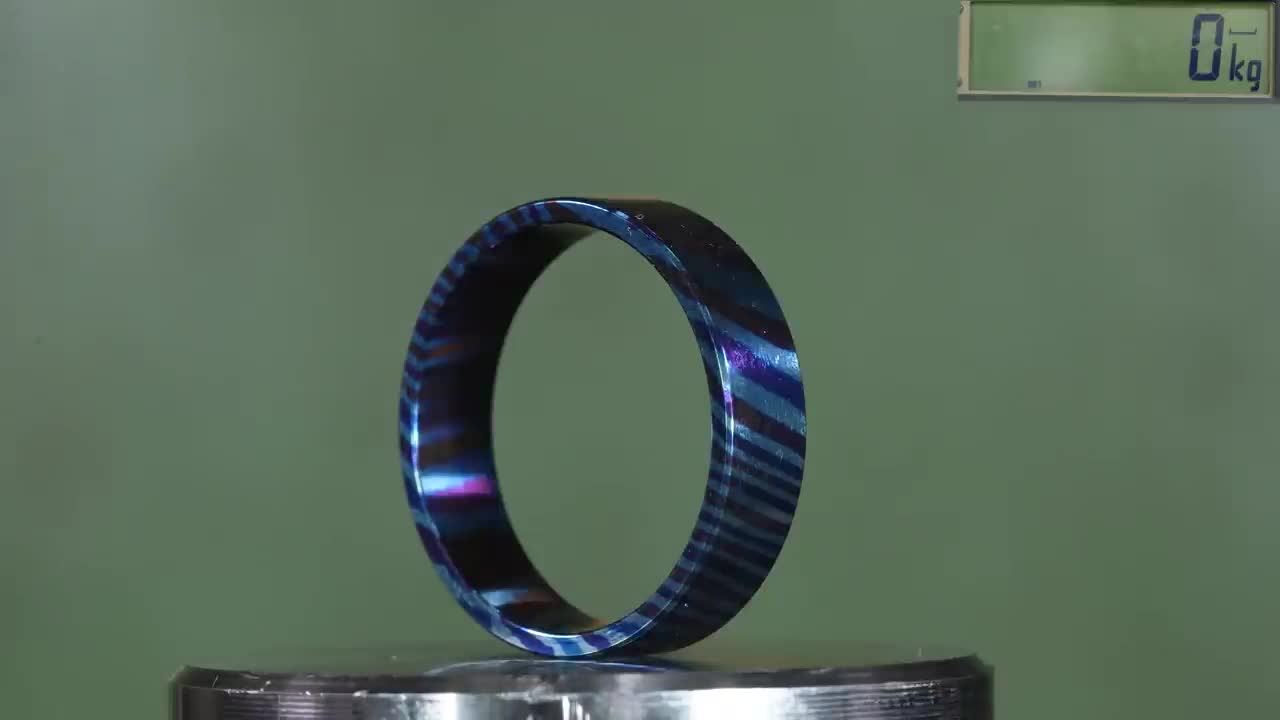 How Strong Is Tungsten Ring? Hydraulic Press Test!14