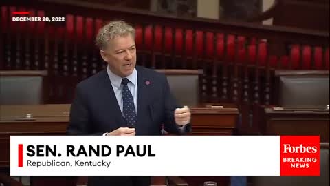 JUST IN: Rand Paul Explodes At 'Unholy Alliance Between Both Parties' On Senate Floor