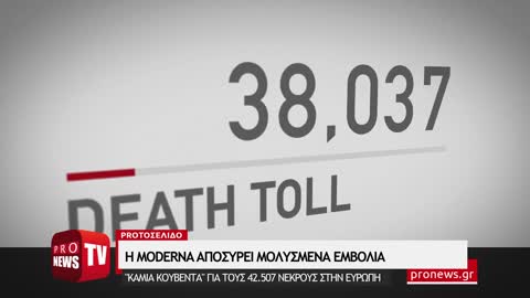 Η Μoderna αποσύρει μολυσμένα εμβόλια – «Καμία κουβέντα» για τους 42.507 νεκρούς στην Ευρώπη