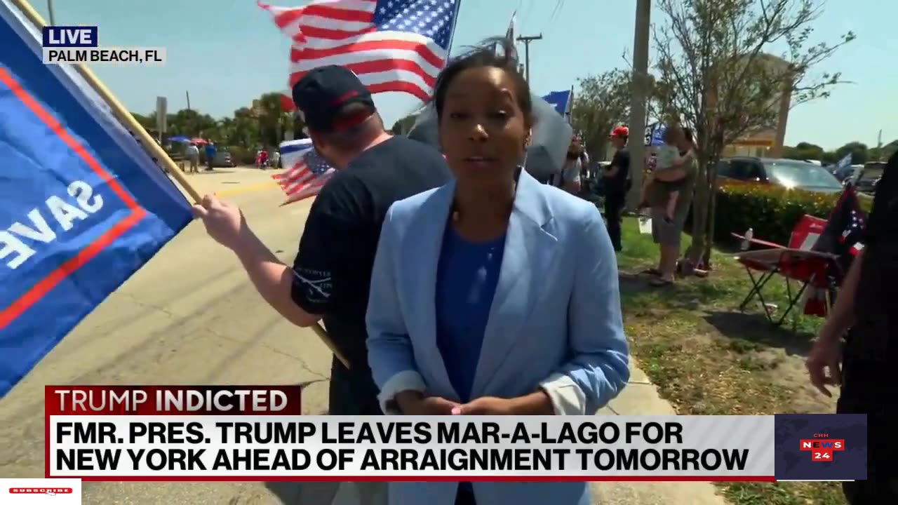 Trump leaves Mar-a-Lago on his way to airport for arraignment in New York