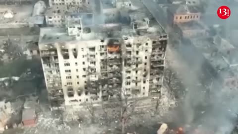 The city destroyed and burned by Russian terrorists - Bakhmut