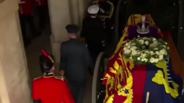 The last time Princes William and Harry walked side-by-side behind a coffin was for Princess Diana