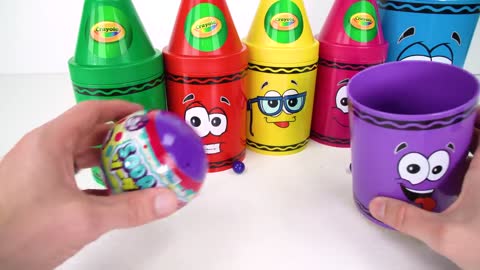 Best Toy Learning Video for Toddlers and Kids Learn Colors with Surprise Crayons!