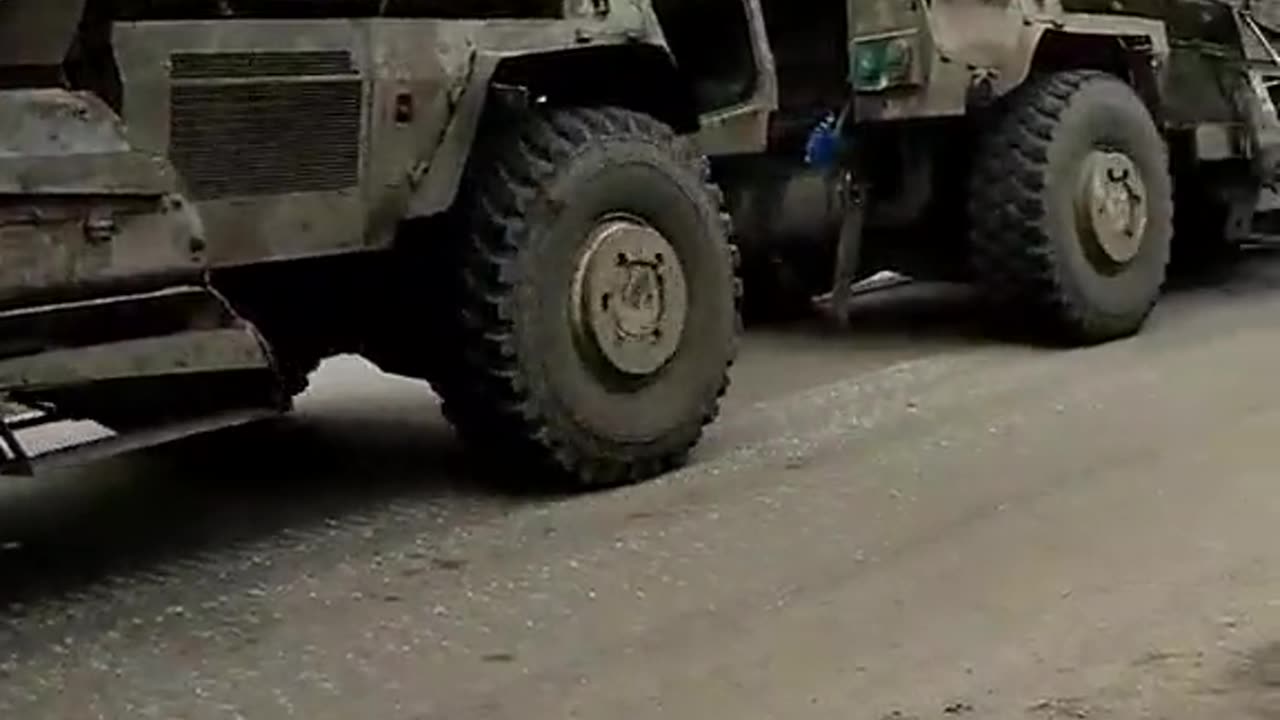 The process of evacuation of an American MRAP International M1224