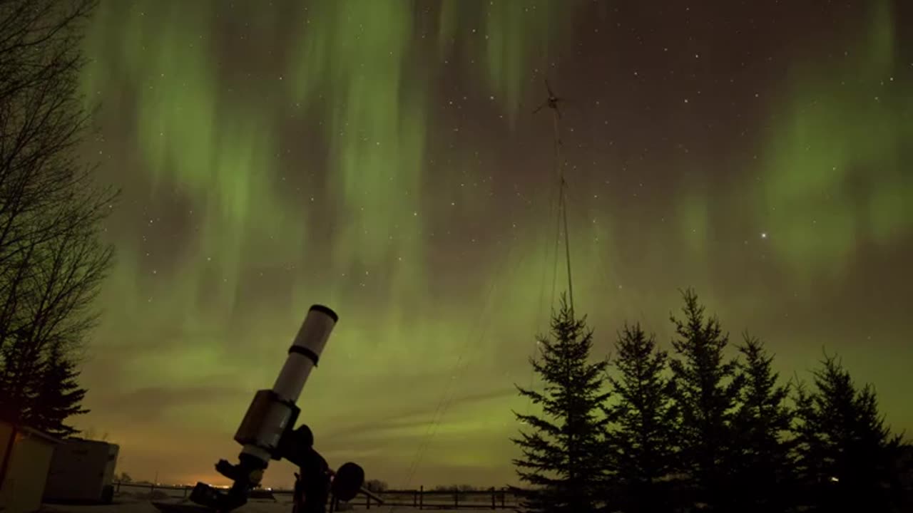 Aurora Borealis Interrupts my Astronomy Session 19 April 2018
